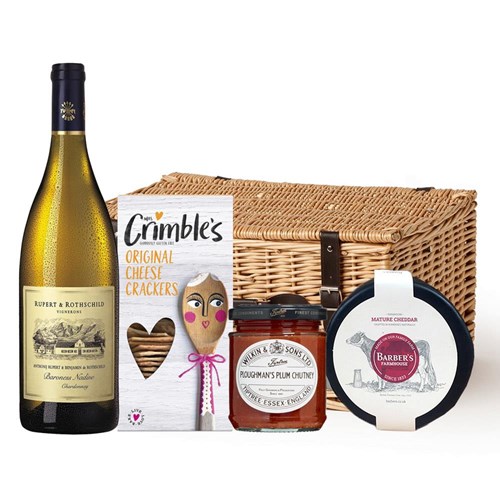 Rupert & Rothschild Baroness Nadine Chardonnay 75cl White Wine And Cheese Hamper